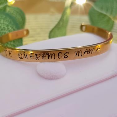 Pulsera de acero grabada a mano | 21